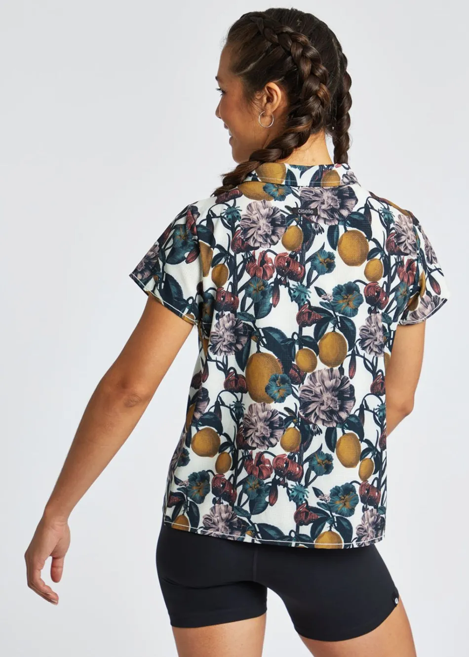 Women Oiselle Benjamina Button Short Sleeve