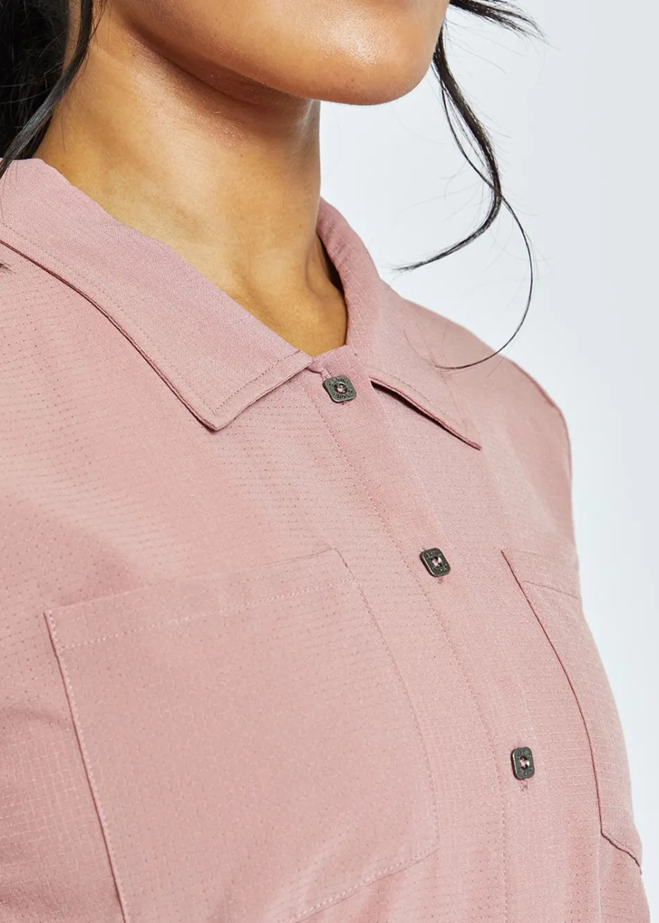 Women Oiselle Benjamina Button Short Sleeve