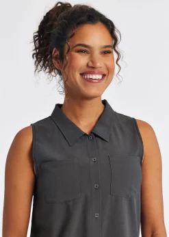 Women Oiselle Benjamina Button Sleeveless