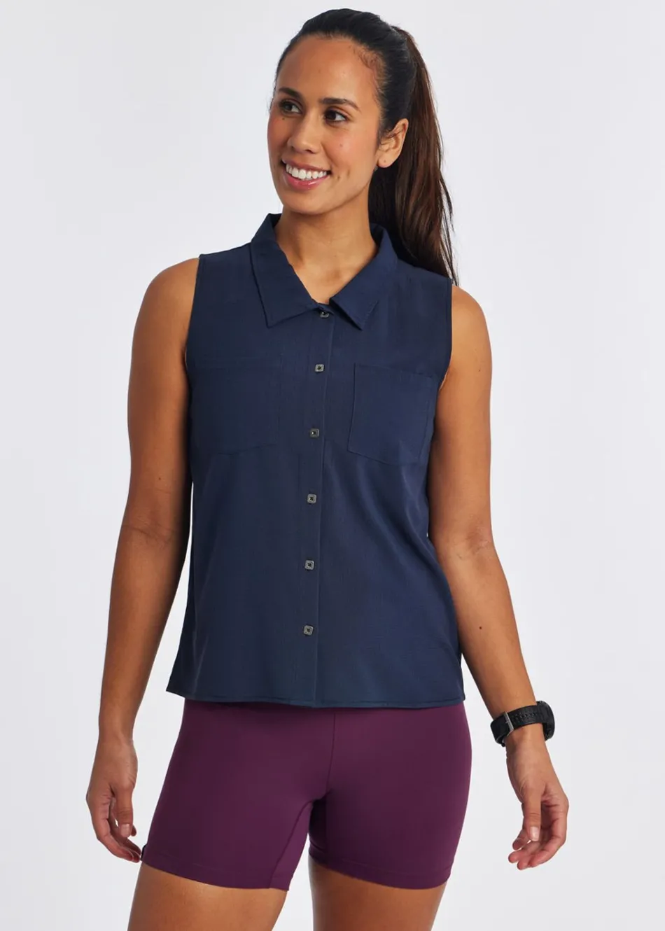 Women Oiselle Benjamina Button Sleeveless