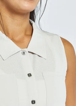 Women Oiselle Benjamina Button Sleeveless