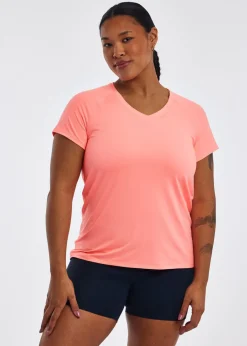 Women Oiselle Essential Bird V Neck Short Sleeve