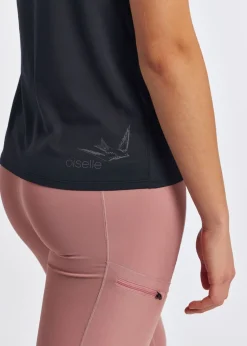 Women Oiselle Essential Bird V Neck Short Sleeve