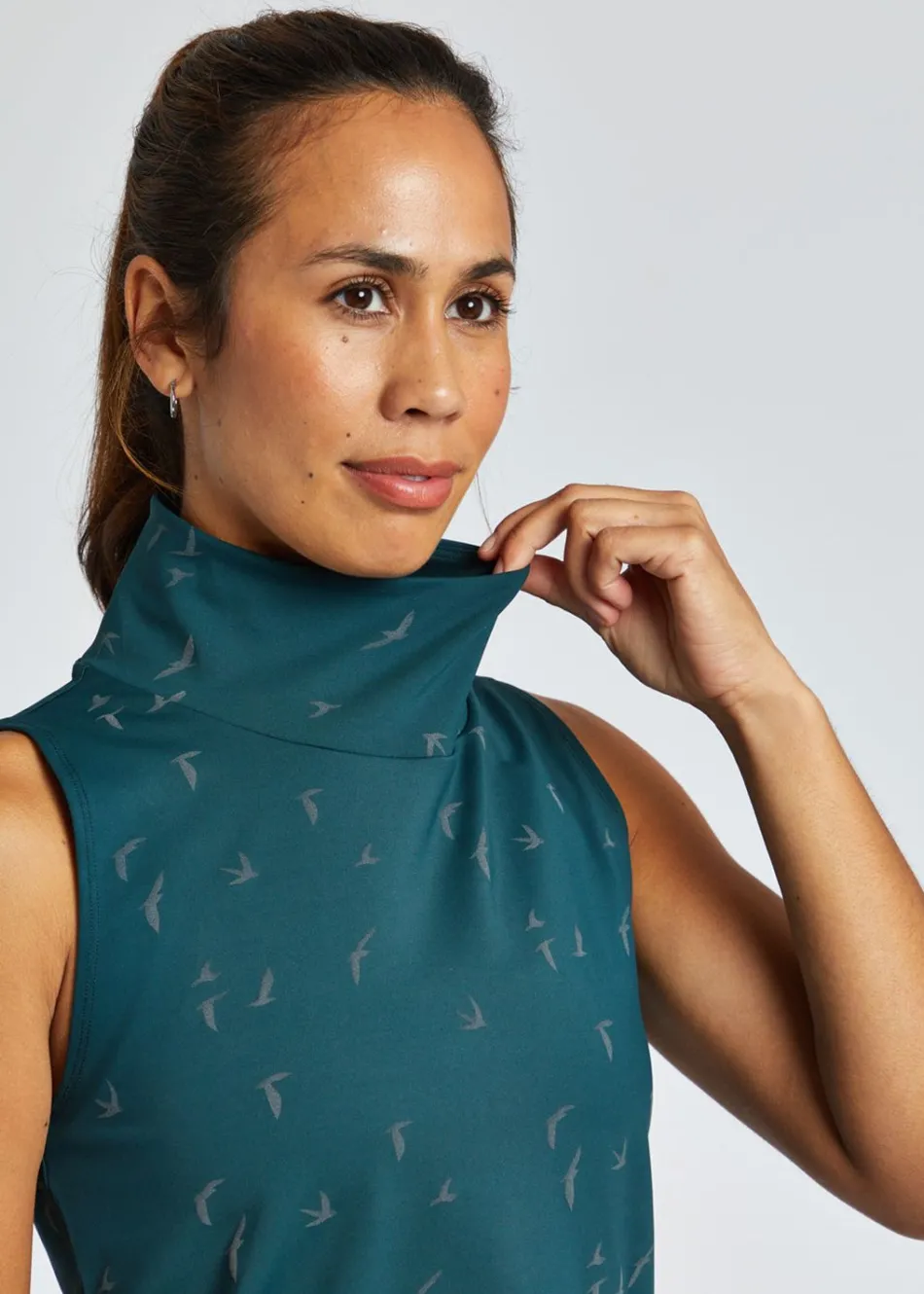 Women Oiselle Firecracker Mock Neck Tank
