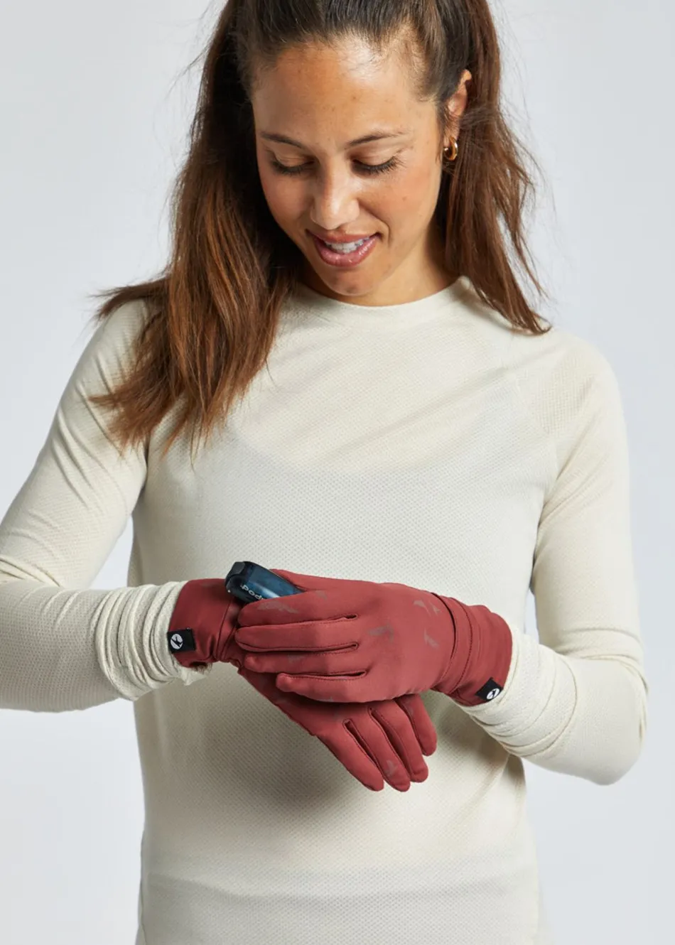 Women Oiselle Firecracker Reflective Gloves