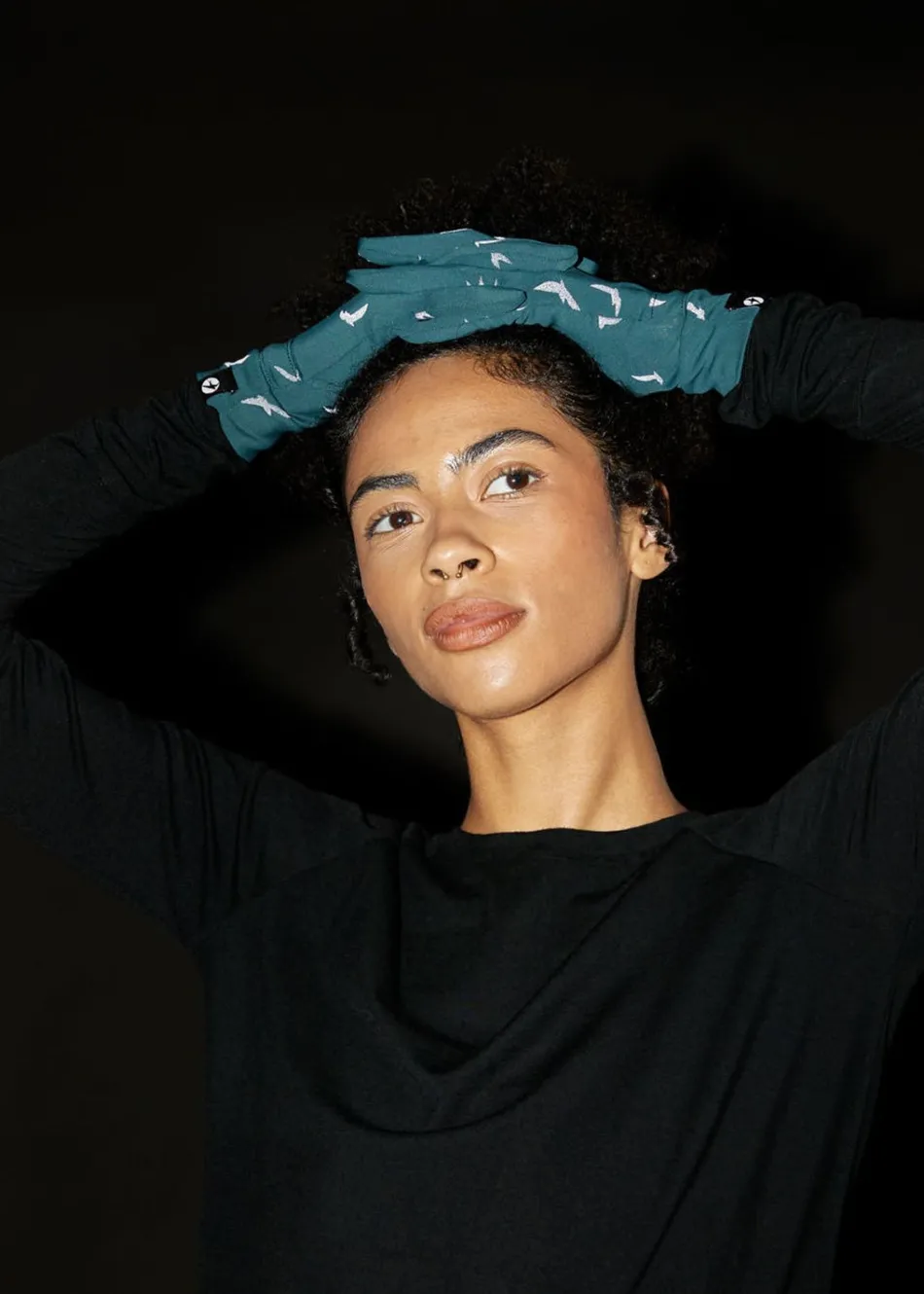 Women Oiselle Firecracker Reflective Gloves