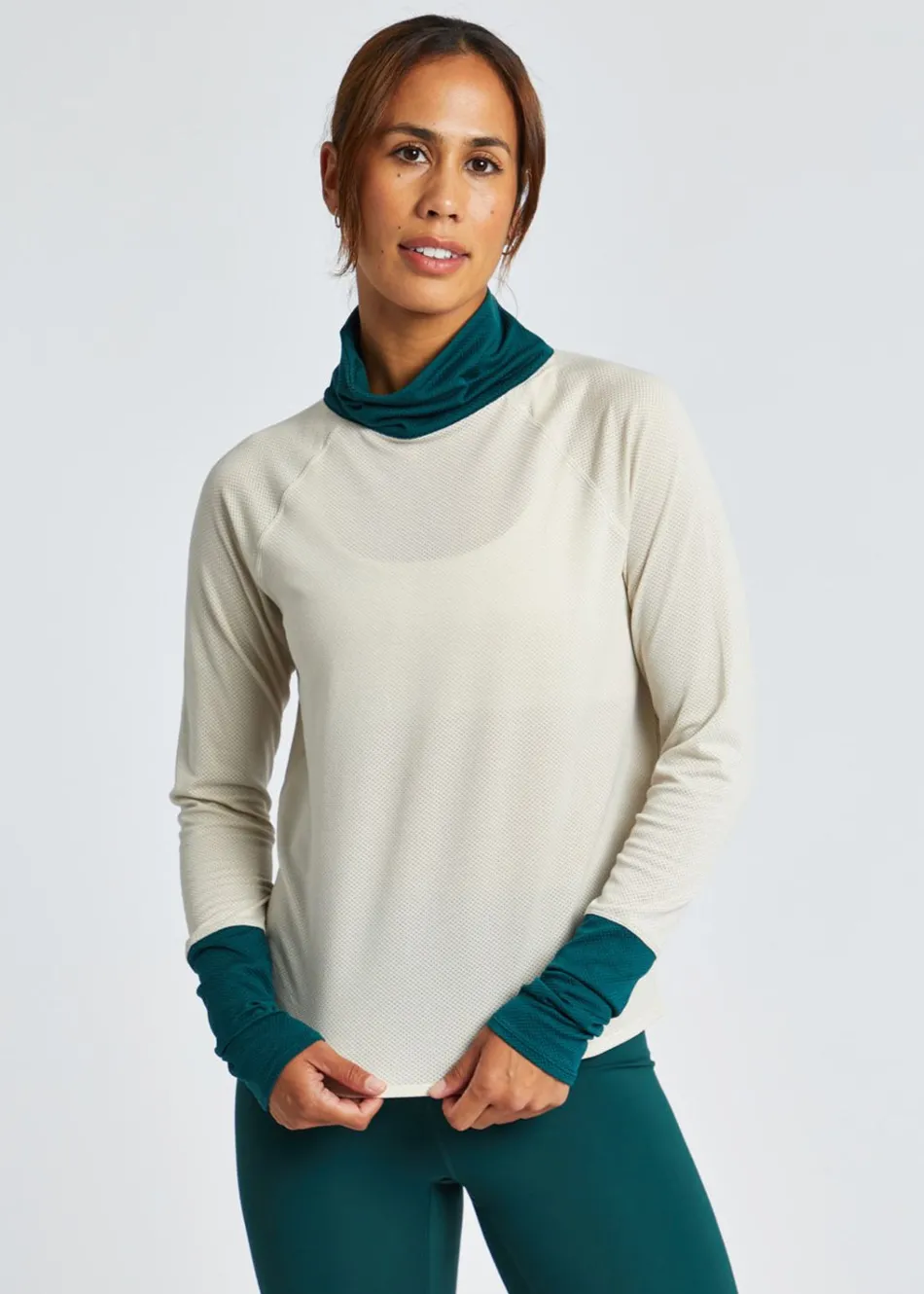 Women Oiselle Flyout Mock Neck Long Sleeve