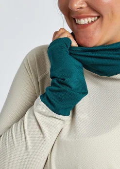 Women Oiselle Flyout Mock Neck Long Sleeve