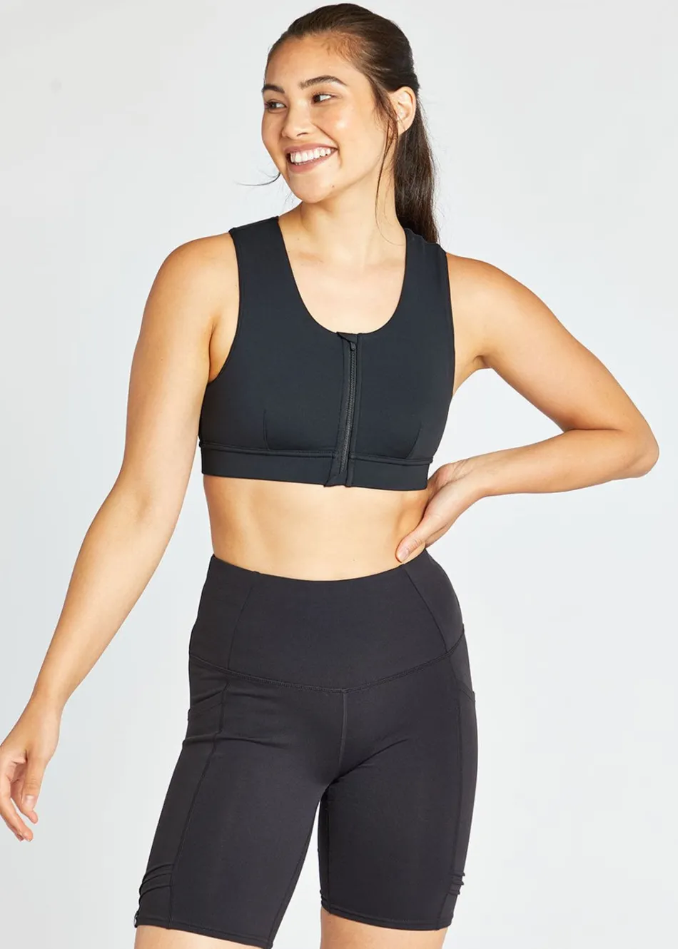 Women Oiselle Flyout Zip Bra