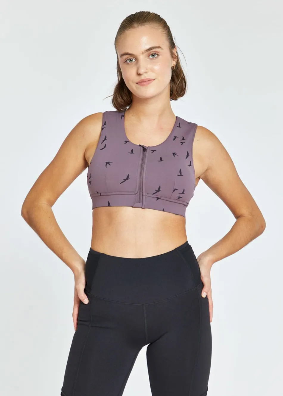 Women Oiselle Flyout Zip Bra