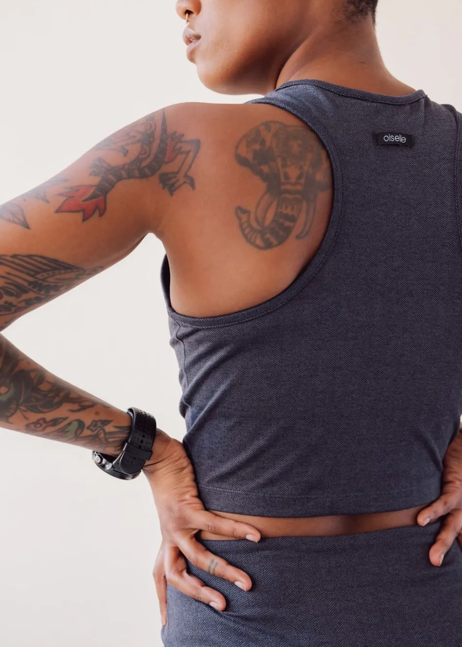 Women Oiselle Herringbird Long Crop