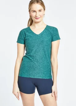 Women Oiselle Light Lux V-Neck Tee