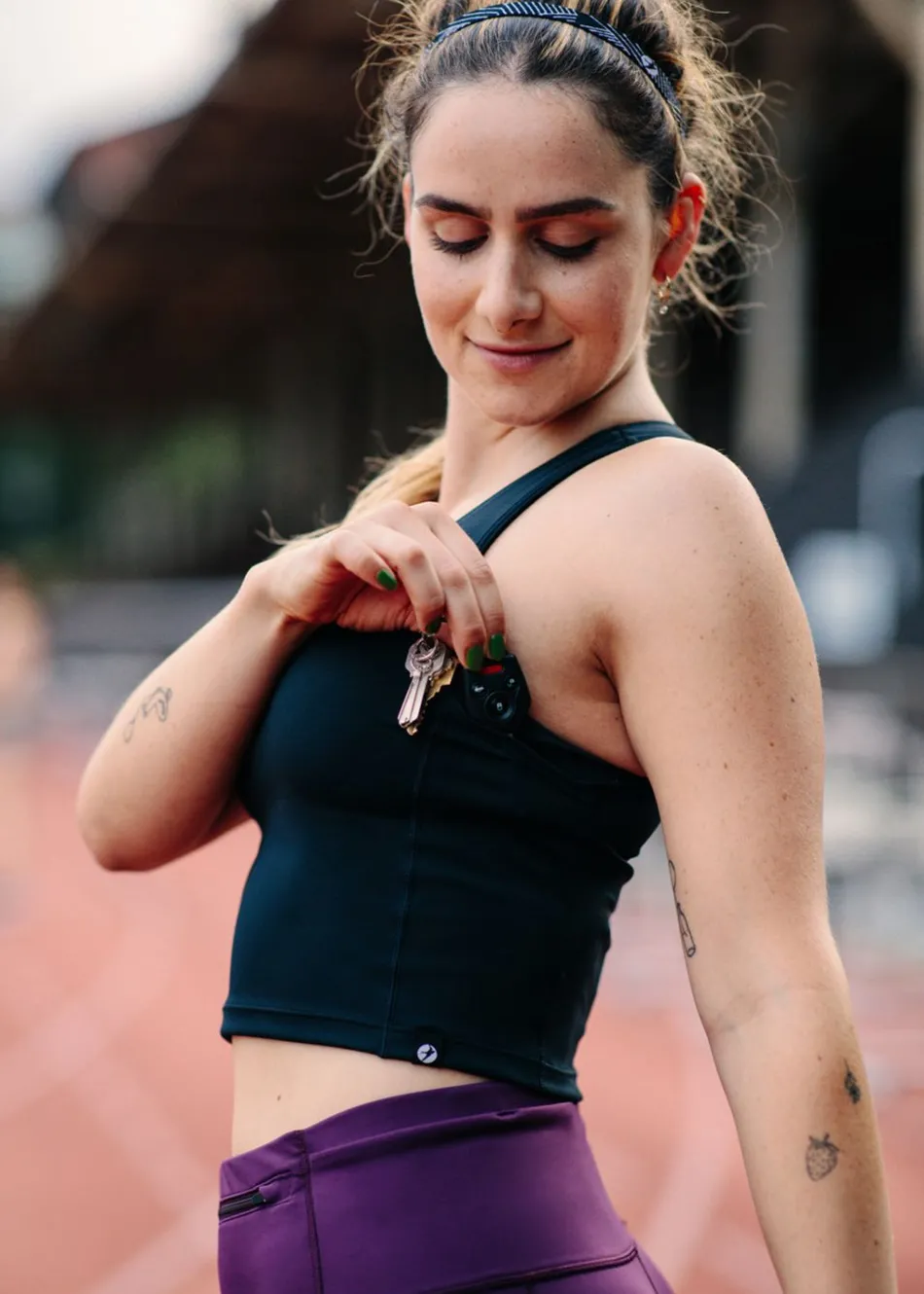 Women Oiselle Pockito Long Bra