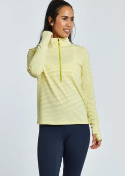 Women Oiselle Striped Half Zip