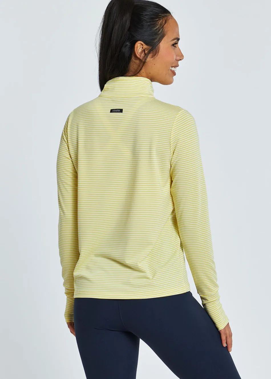 Women Oiselle Striped Half Zip