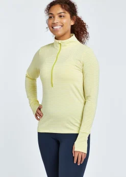 Women Oiselle Striped Half Zip