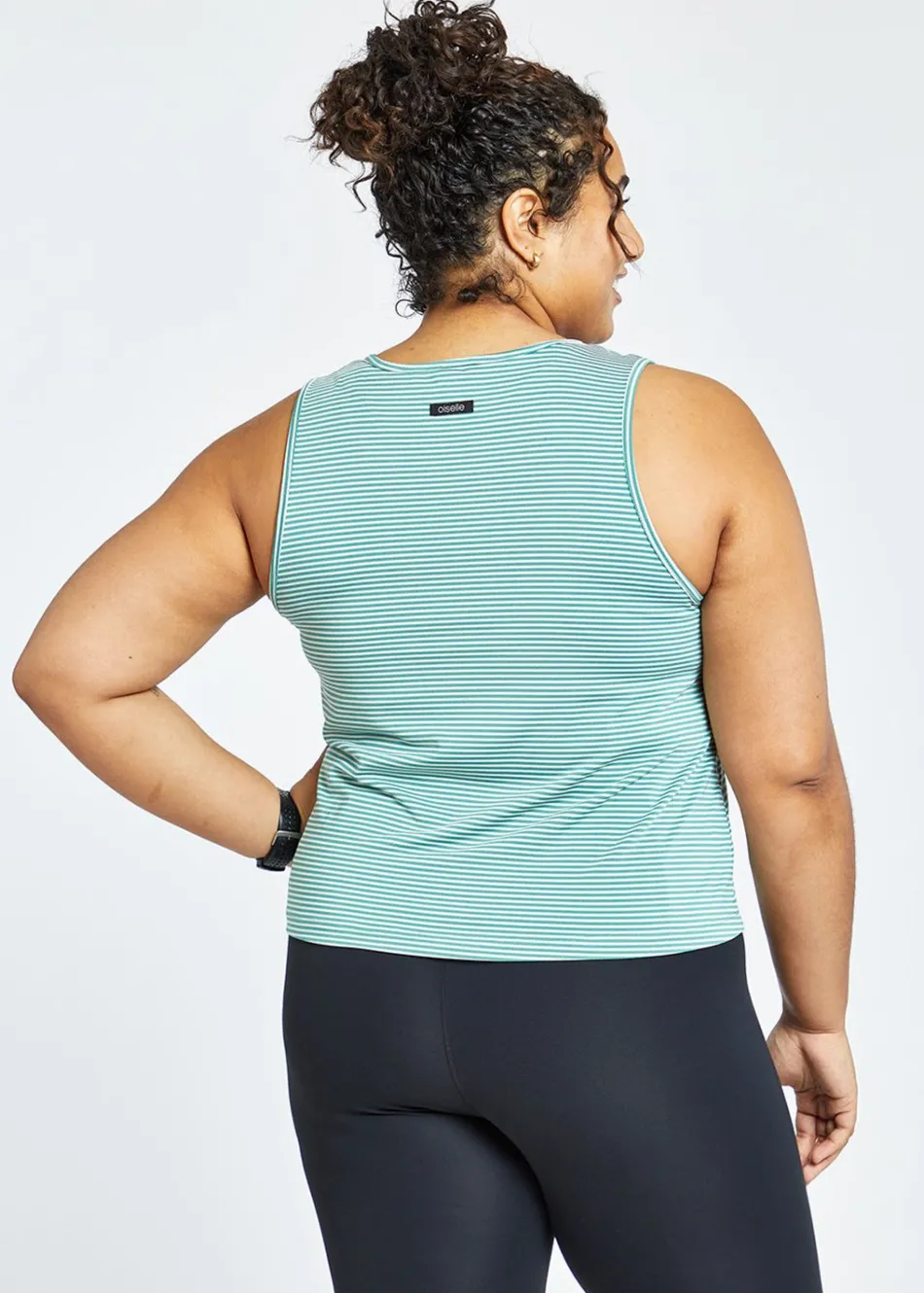 Women Oiselle Striped Trail Tank