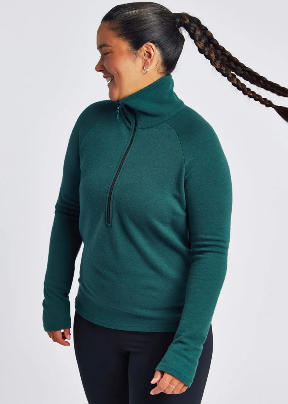 Women Oiselle Wazzie Wool Jacquard Half Zip