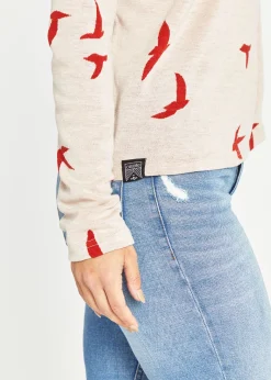 Women Oiselle Wazzie Wool Jacquard Half Zip