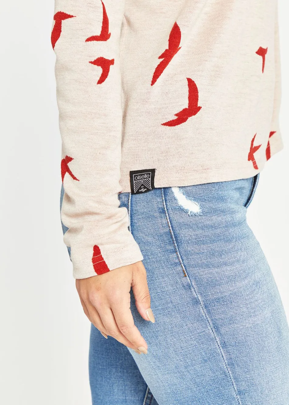 Women Oiselle Wazzie Wool Jacquard Half Zip