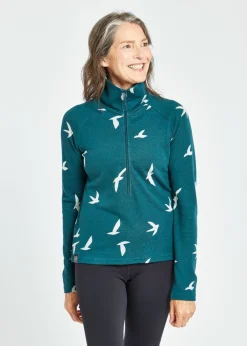 Women Oiselle Wazzie Wool Jacquard Half Zip