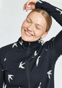 Women Oiselle Wazzie Wool Jacquard Half Zip
