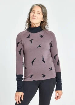 Women Oiselle Wazzie Wool Jacquard Mock Neck Long Sleeve