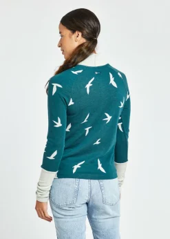 Women Oiselle Wazzie Wool Jacquard Mock Neck Long Sleeve